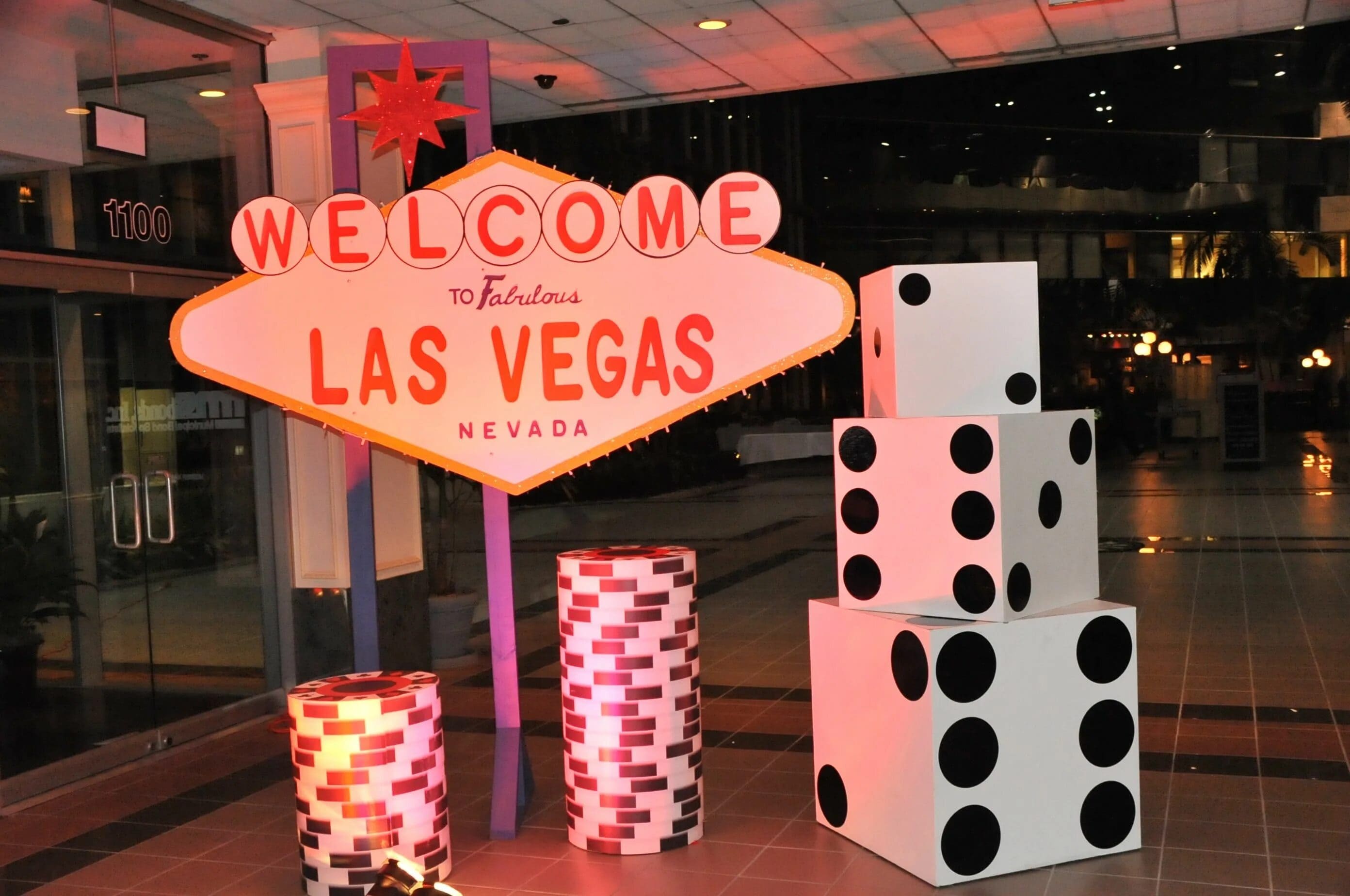 Ilustracja dekoracji w stylu Las Vegas